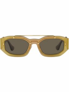 Versace Eyewear lunettes de soleil à monture rectangulaire - Marron