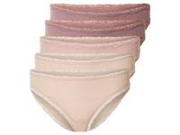 esmara 5 damesslips (L(44/46), oudroze/roze/beige)