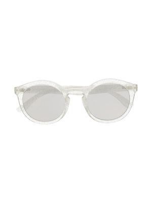 Dolce & Gabbana Eyewear lunettes de soleil New Pattern à monture ronde - Argent