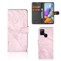 Samsung Galaxy A21s | Bookcase | Marble Pink - Origineel Cadeau Vriendin
