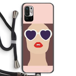 Red lips: Xiaomi Redmi Note 10 5G Transparant Hoesje met koord