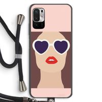 Red lips: Xiaomi Redmi Note 10 5G Transparant Hoesje met koord