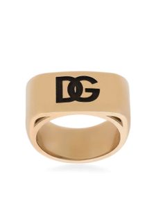 Dolce & Gabbana bague à logo DG gravé - Or