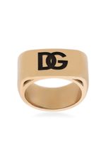 Dolce & Gabbana bague à logo DG gravé - Or