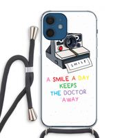 Smile: iPhone 12 Transparant Hoesje met koord