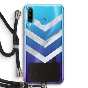 Marmeren pijlen: Huawei P30 Lite Transparant Hoesje met koord