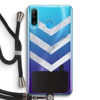 Marmeren pijlen: Huawei P30 Lite Transparant Hoesje met koord