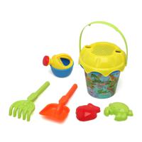 Atosa Strand/zandbak speelgoed set - emmer/schepjes met vormpjes - plastic - dieren thema   - - thumbnail