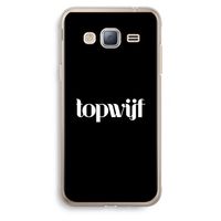 Topwijf Zwart: Samsung Galaxy J3 (2016) Transparant Hoesje