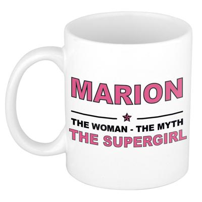 Marion cadeau mok - Woman Myth Supergirl - naam koffiemok - 300 ml - collega - moederdag Marion cadeau mok - Woman Myth Supergirl - naam koffiemok - 300 ml - collega - moederdag