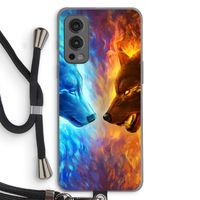 Fire & Ice: OnePlus Nord 2 5G Transparant Hoesje met koord