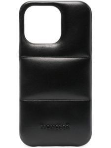 Moncler coque d'iPhone 13 en cuir à logo embossé - Noir