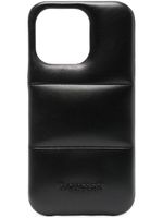 Moncler coque d'iPhone 13 en cuir à logo embossé - Noir