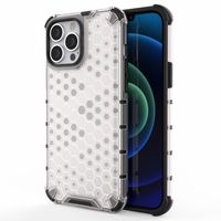 Lunso - Honinggraat Armor Backcover hoes - iPhone 13 Pro Max - Wit - thumbnail