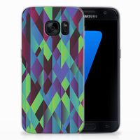 Samsung Galaxy S7 TPU Hoesje Abstract Green Blue