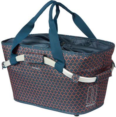 Fietsmand Basil Flair Carry All achtermand met MIK bevestiging 38 x 21 x 27 cm - navy blue