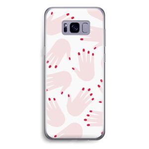 Hands pink: Samsung Galaxy S8 Transparant Hoesje