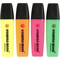 Abi Markeerstiften, neon groen, neon oranje, neon roze, neon geel, 4 stuk/ 1 doos - thumbnail