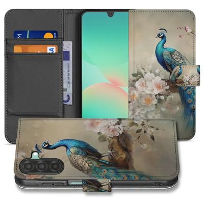 Telefoonhoesje | Met pasjeshouder | Vintage Pauw Design Voor Samsung Galaxy A17