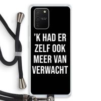 Meer verwacht - Zwart: Samsung Galaxy S10 Lite Transparant Hoesje met koord