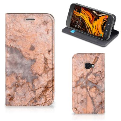 Samsung Galaxy Xcover 4s | Standcase | Marmer Oranje