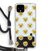 Leeuwenkoppen: Pixel 4 Transparant Hoesje met koord
