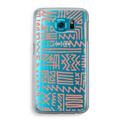 Marrakech Pink: Samsung Galaxy S6 Transparant Hoesje