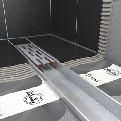 Easy Drain Compact FF afvoergoot enkele plaat met zijuitloop 6x90cm 30mm RVS edcomff900-30
