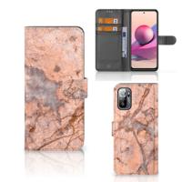 Xiaomi Redmi Note 10/10T 5G | Poco M3 Pro | Bookcase | Marmer Oranje