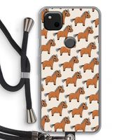 Pony: Pixel 4a Transparant Hoesje met koord