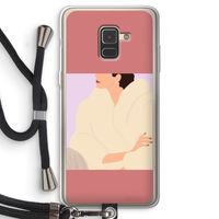Cosy: Samsung Galaxy A8 (2018) Transparant Hoesje met koord