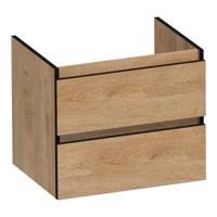 Brauer Joy Edge Onderkast 60 cm - met 2 Softclose Lades Greeploos en 1 Sifon Uitsparing - Forest Tan