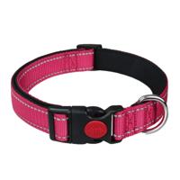 Nobleza Hondenhalsband met kliksluiting - Roze - Reflecterend - 50 cm