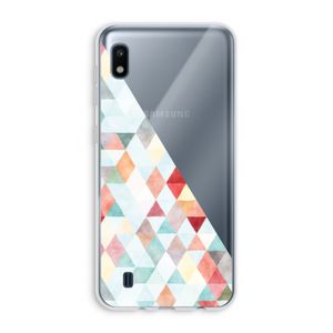 Gekleurde driehoekjes pastel: Samsung Galaxy A10 Transparant Hoesje