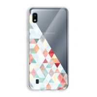 Gekleurde driehoekjes pastel: Samsung Galaxy A10 Transparant Hoesje