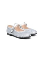 Florens ballerines ornées sequins à boucle - Argent