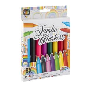 8x Jumbo stiften/markers in diverse kleuren   -