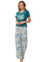 Duurzame katoenen pyjama turquoise