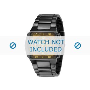 Diesel horlogeband DZ1166 Roestvrij staal (RVS) Zwart 17mm