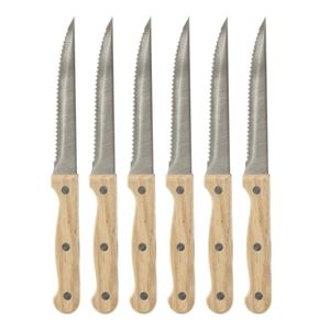 Secret de Gourmet Steakmessen/vleesmessen - 12 stuks - RVS - 22 cm