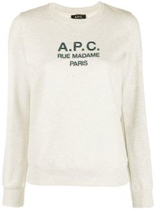 A.P.C. sweat à logo imprimé - Tons neutres