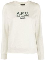 A.P.C. sweat à logo imprimé - Tons neutres