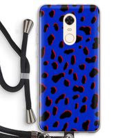 Blue Leopard: Xiaomi Redmi 5 Transparant Hoesje met koord