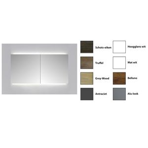 Spiegelkast Sanicare Qlassics Ambiance 120 cm 2 Deuren Grey-Wood