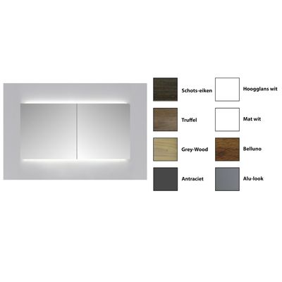 Spiegelkast Sanicare Qlassics Ambiance 70 cm 2 Spiegeldeuren Belluno Eiken