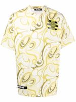 Raf Simons t-shirt à imprimé abstrait - Jaune