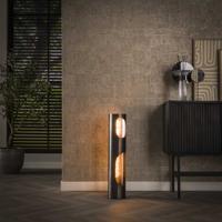 LifestyleFurn Tafellamp/Vloerlamp 'Tricha' Zwart Nikkel, 65cm hoog