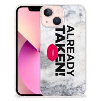 iPhone 13 mini | Siliconen hoesje | met naam Already Taken White