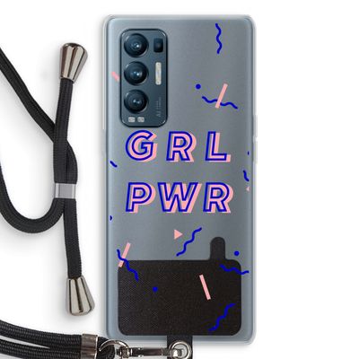 GRL PWR: Oppo Find X3 Neo Transparant Hoesje met koord