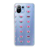 Smiley watermeloenprint: Xiaomi Mi 11 Lite Transparant Hoesje Smiley watermeloenprint: Xiaomi Mi 11 Lite Transparant Hoesje